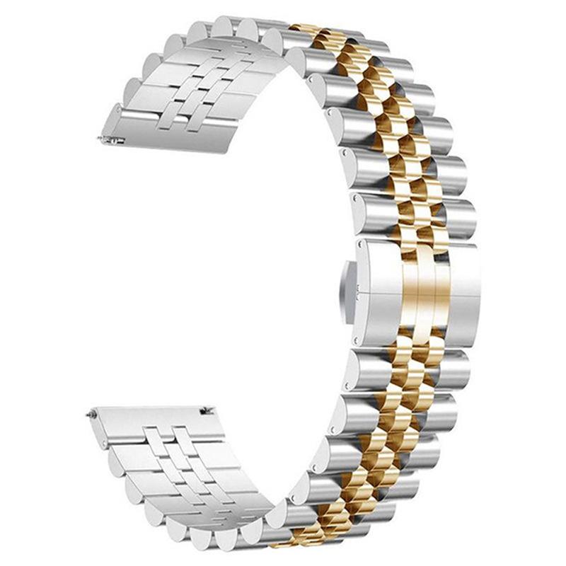 Classic 22mm Metal Watch Band for Huawei Watch GT 2 GT2 Pro GT3 Pro 46mm Stainless Steel Bracelet for Samsung Watch 3 45mm/Gear S3 Strap