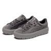 Puma Platform Trace V Fabric Leather Comfortable Stylish Durable Lightweight Low-Top Sneakers Women sneakers Gray 372613-03