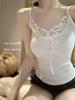 Plus Size Bow Lace Trim Sexy Camisole Tank Top for Women - Summer Loose Fit