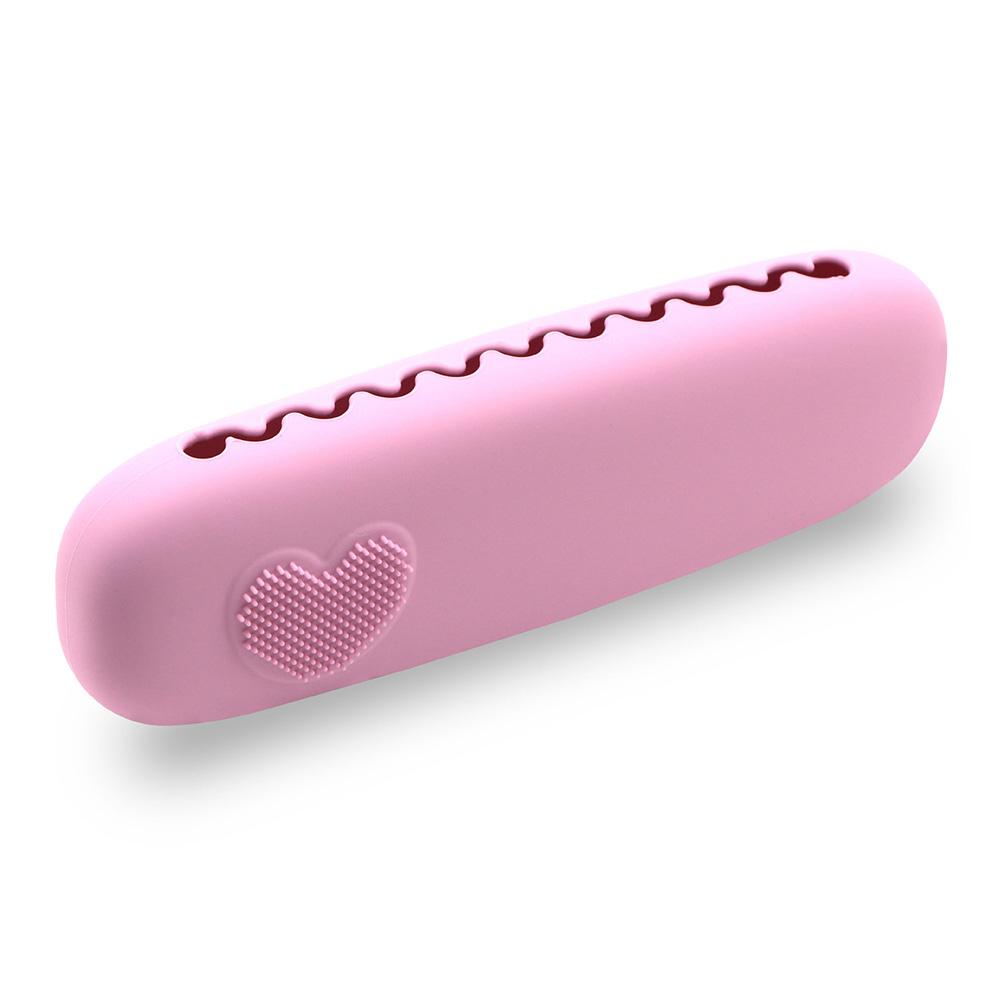 

Силиконовая косметичка для макияжа, дорожная косметичка, портативный держатель для косметических кистей для лица, водонепроницаемый органайзер для хранения кистей для макияжа, инструмент фиолетовый