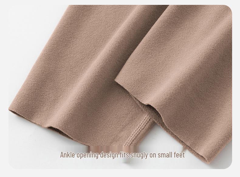 Men's Double-Sided Fleece Warm Winter Thermal Set: Long-Sleeved Top & Seamless Pants