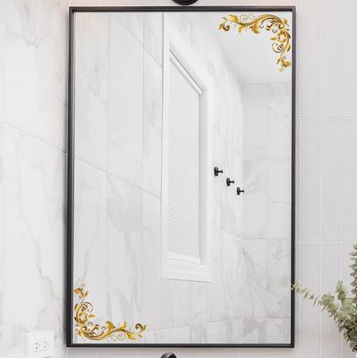 Gold Patterned Mirror-Finish Decorative Self-Adhesive Glass Stickers