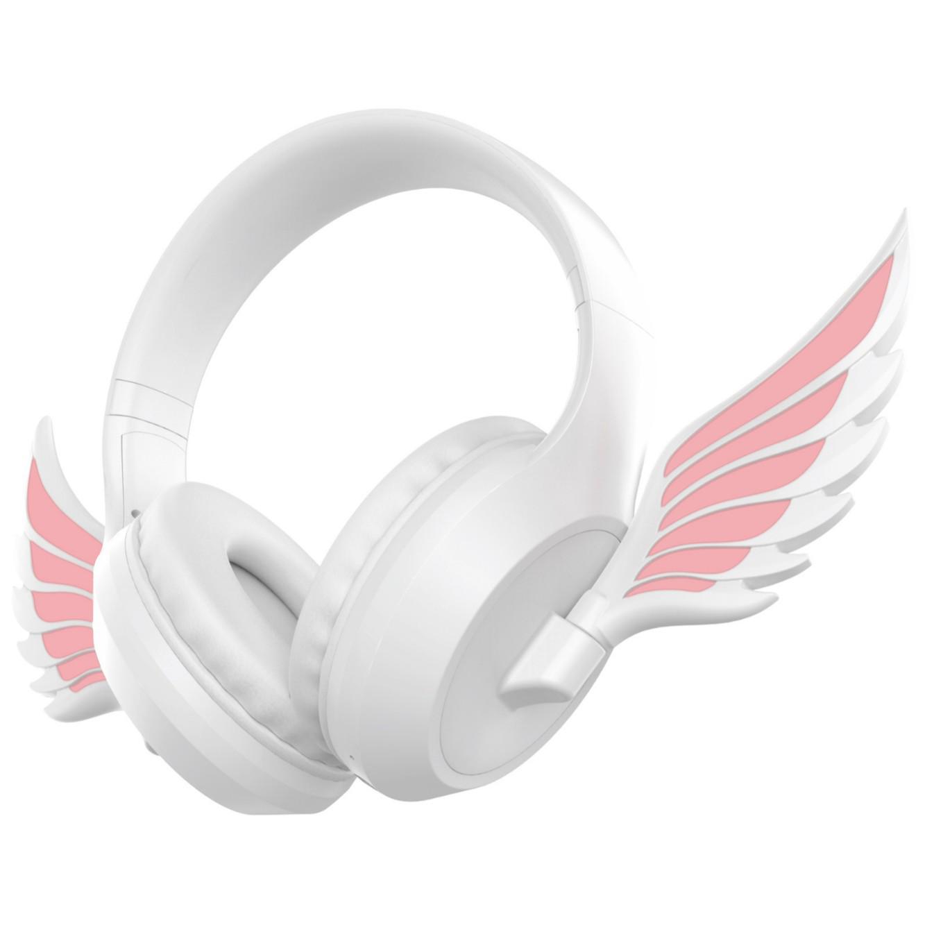 

Angel Wings HD Bluetooth Headphones: No Delay, Stunning Sound, LED Luminous, Perfect for Gaming білий