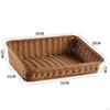Bread Basket Fruit Storage Meal Imitation Rattan Serving Tray for Living