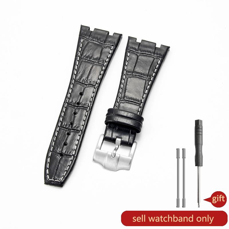 Pro AP Audemars Piguet Royal Oak Series Řemínek k hodinkám Pánský AP15400 26320 Originální řemínek k hodinkám z hovězí kůže Spona z masivní oceli 26 mm