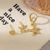 3Pcs/Set Bohemian Metal Starfish Shell Pendant Earrings Set for Women Fashion Gold Color Geometric Earring Beach Party Jewelry
