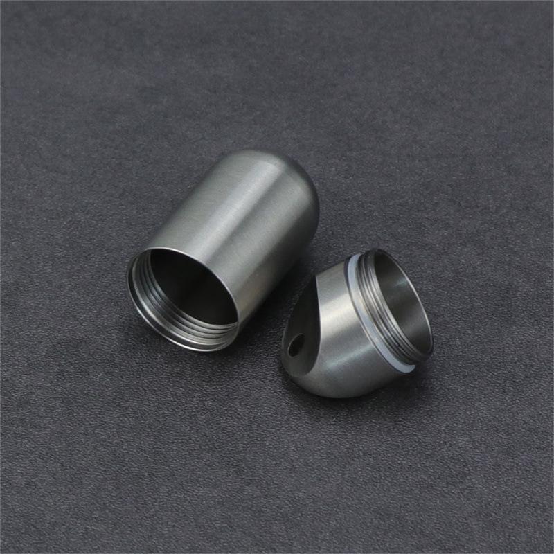 Waterproof Stainless Steel Pill Bottle Capsule - Portable, Moisture-Proof Storage for Outdoor Use