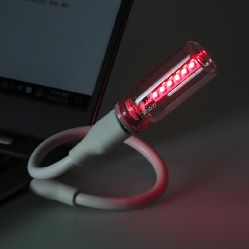 1Pcs Bedside Laptop Bedroom Car Usb Led Night Light Bulb Dimmable Multicolored Frosted Glass Cover Touch Sensor Reading Lighting