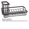 Kitchen Sink Sponge Holder with Drip Tray Stainless Steel Sink Caddy Organizer Non-Slip Pads Countertop Storage for Sponges Dish Soap Brushes