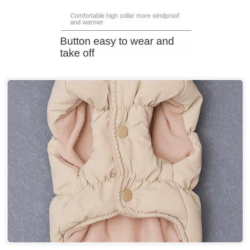 Roupas para cães Colete de inverno Roupas quentes de algodão acolchoado Roupas para cães Roupas para bipés Roupas para animais de estimação