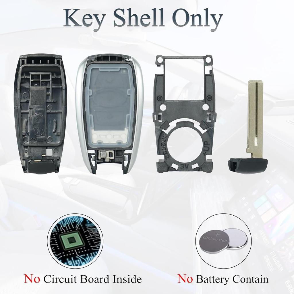 Key Fob Shell Case Replacement Fits for Subaru Legacy Outback Impreza Ascent Forester BRZ WRX STI XV Crosstrek 2014- Keyless Entry Remote Control 4