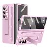 For Samsung Galaxy Z Fold7 5G Case Kickstand Leather+PC Hard Phone Cover with Screen Film and Stylus