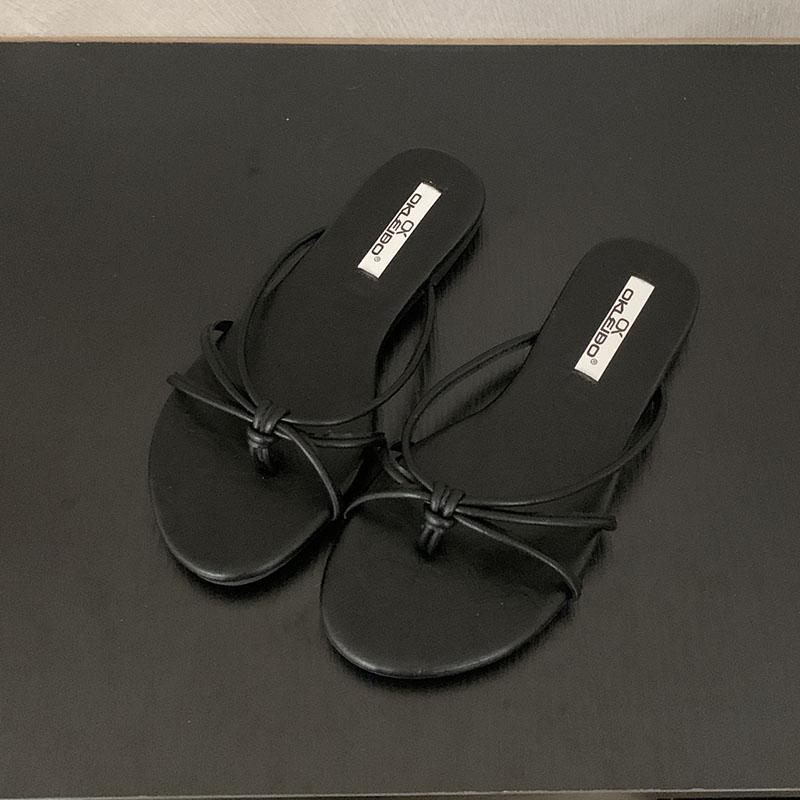 Fashion Fashion Round Toe Ladies Flats Slippers Sandals Shoes Summer Beach Female Slides Footwear Women Flats Slippers Shoes Flip flops