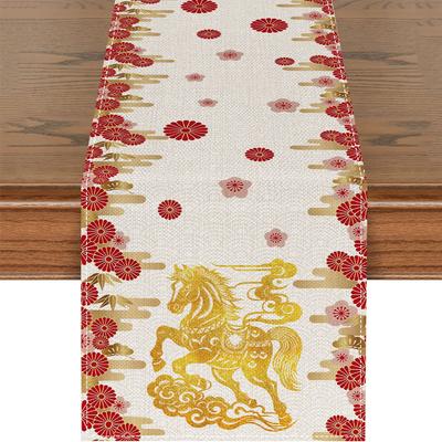 New Chinese New Year Table Runner Wine Glass New Year New Year Table Flag Cover Table Decor New Year Gift
