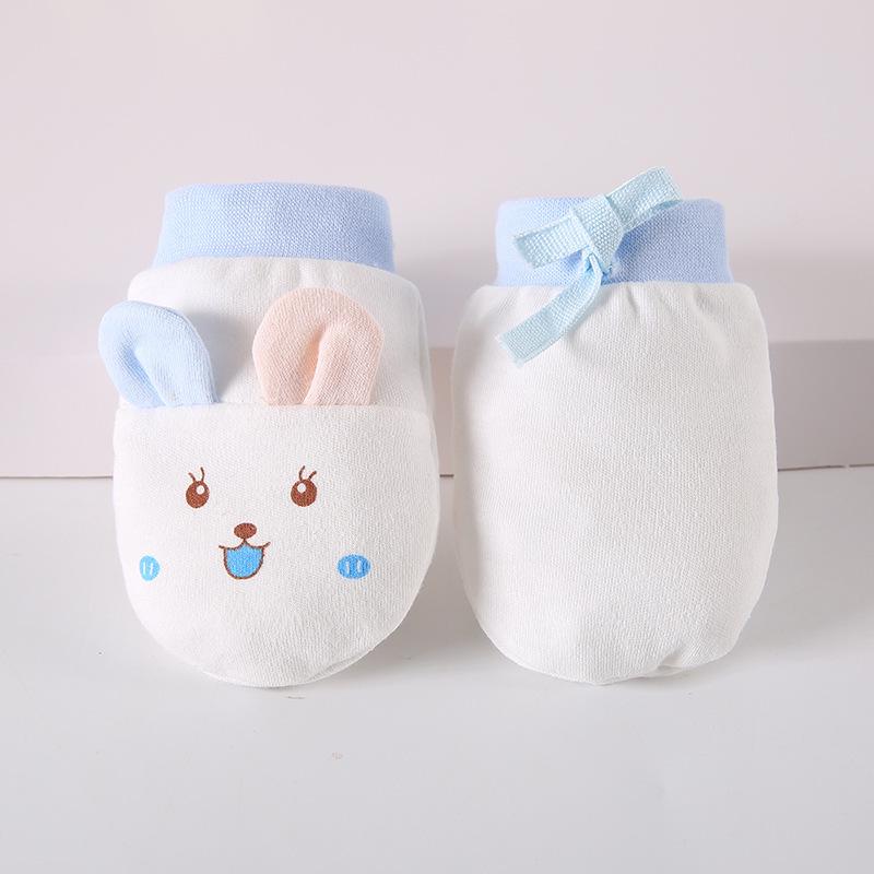 Breathable Cotton Anti-Scratch Mittens for Newborns (0-6 Months) - Spring/Summer Edition