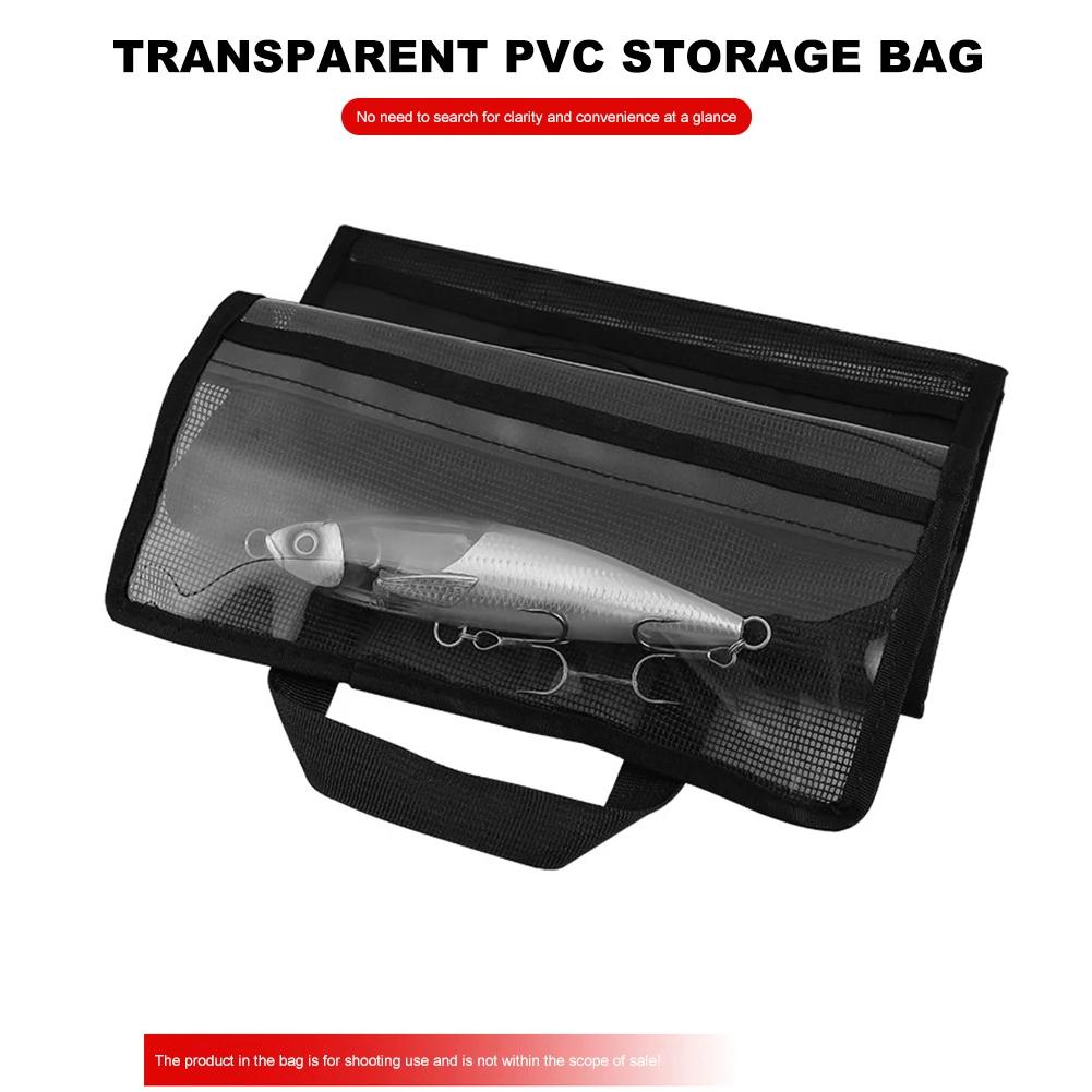 Portable Fishing Lure Bags Dirt Resistant Mesh Folding Bait Lure Hook Handbag Breathable Wear-resistant Fishing Gear Accessories