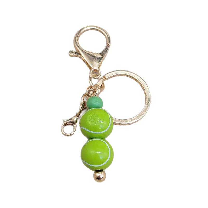 European Football Resin Souvenir Keychain Match Ball Fans Souvenir Keyring Phone Accessory  Soccer Tennis Sports Pendant