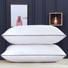Soft Microfiber Pillow With 9-Hole Fiber Fill Hypoallergenic Neck Support Adults Multiple Colors Available