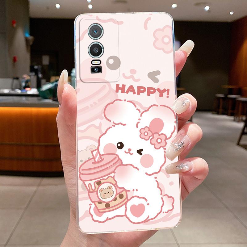 Casing For Vivo Y76S Y76 5G Phone Case Luxury Dragon Cute Cool Boys Girls Pattern Soft Silicone Back Cover Transparent TPU Shell