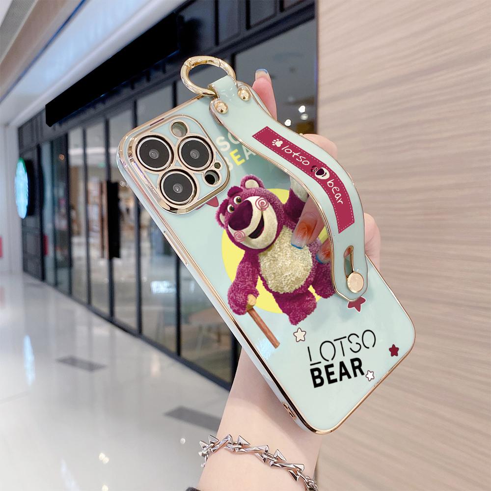 

(С браслетом) Мягкий чехол для телефона с квадратным краем и рисунком Микки и Минни Маус, роскошный чехол из ТПУ для телефона Infinix