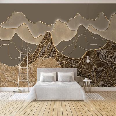 3D-Retro-Kunst-Tapete, abstrakte Berge, Wandbild, Schlafzimmer, Arbeitszimmer, Wohnzimmer, Hintergrunddekoration