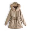 Pai Cheng Women's Winter 2025 New Detachable Liner Padded Jacket Mid-length Thickened Down Cotton Jacket Padded Jacket