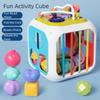 Sorting Game Activity Cube Colorful Blocks Educational Sensory Toy Montessori Toy  Birth Gift