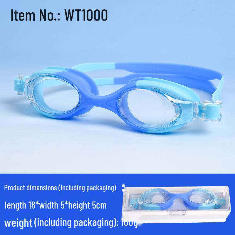 Kids' Anti-Fog High-Definition Swim Goggles with Flat Lens - Boys & Girls Diving Goggles