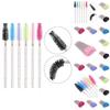 Disposable Eyelash Eye Brush With Elegant Crystal Diamond Handle And Spiral Design For Precise Makeup Application