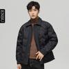 Mens Lightweight Duck Down Puffer Jacket With Turn-Down Collar Warm Loose Fit Winter Urban Casual Wear