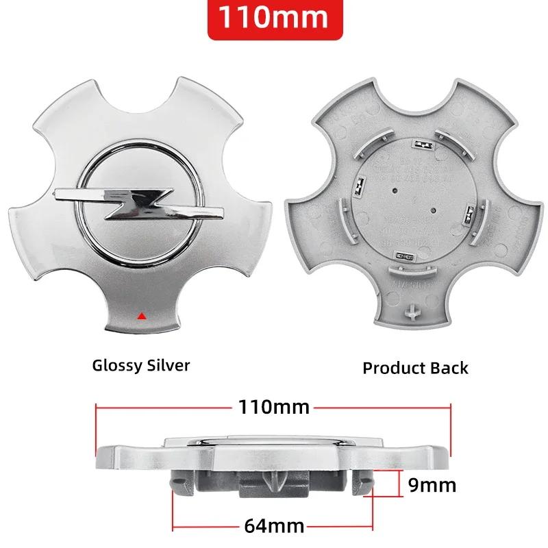 AABEA1 4pcs 53mm/100mm/110mm Car Wheel Center Hub Cap Rim Cover For Opel Astra H G J Insignia Mokka Zafira Corsa C D Antara Combo