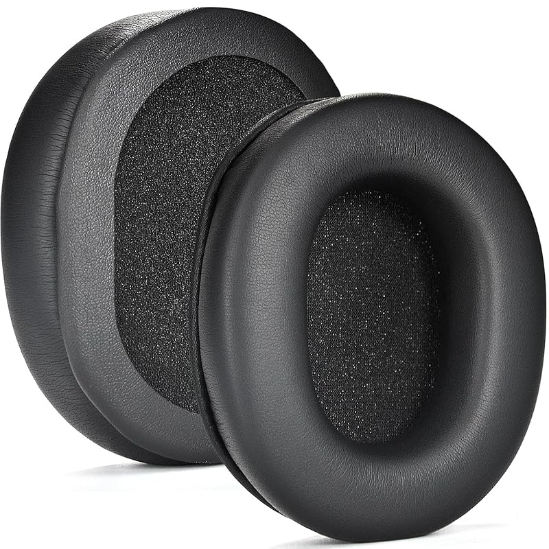 

umvowuxa replacement ear pads ATH M50X M50XBT M50XBT2 M50XSTS M50RD M40X M30X M20X M20xBT MSR7 SX1 Headphone compatible soft protein leather (black)
