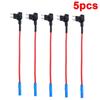 Car Fuse Tap Add A Circuit Adapter Standard ATM APM ATC Blade Fuse Holder Box Wire Socket Cable for LED Light Electronics Power Fuses4