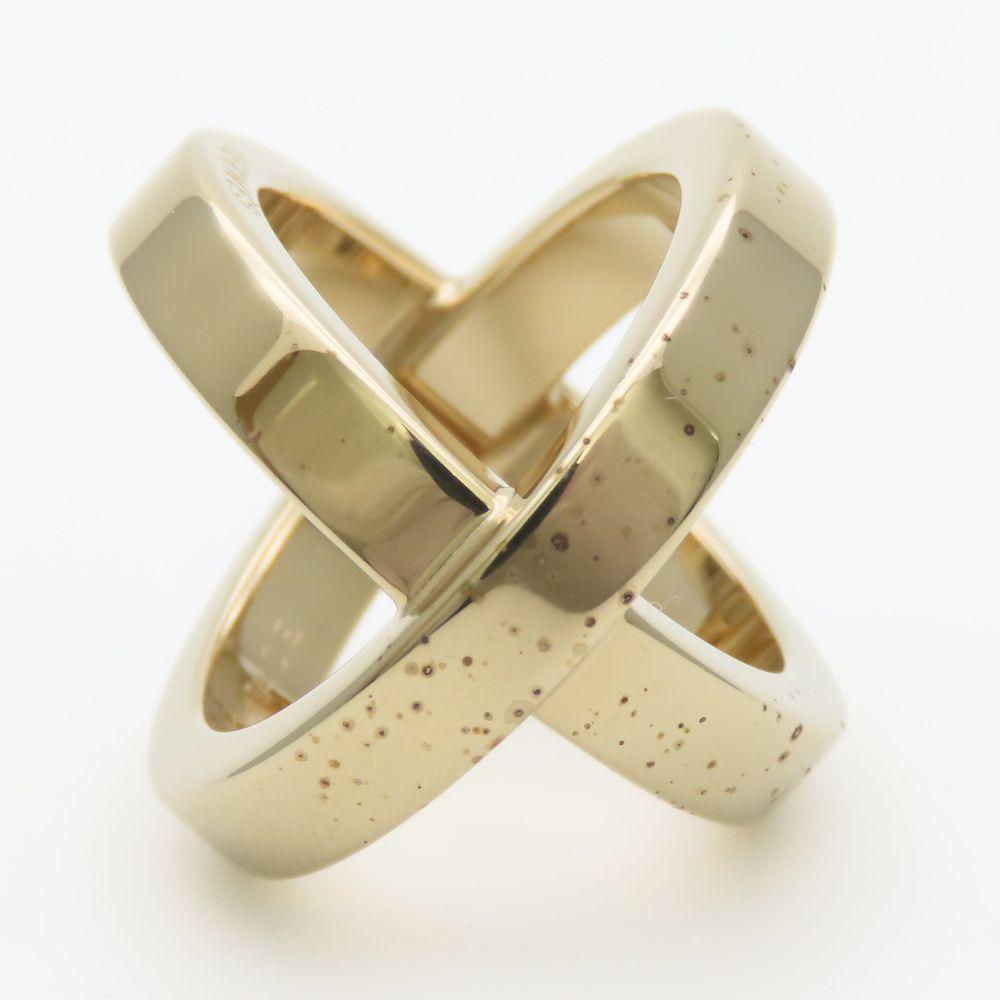 Used HERMES Scarf Ring Cosmos Metal 12.1g Gold Plating