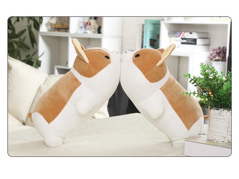 Corgi & Shiba Inu Plush Pillow Toy - Soft Cute Puppy Doll, Perfect Birthday Gift for Kids