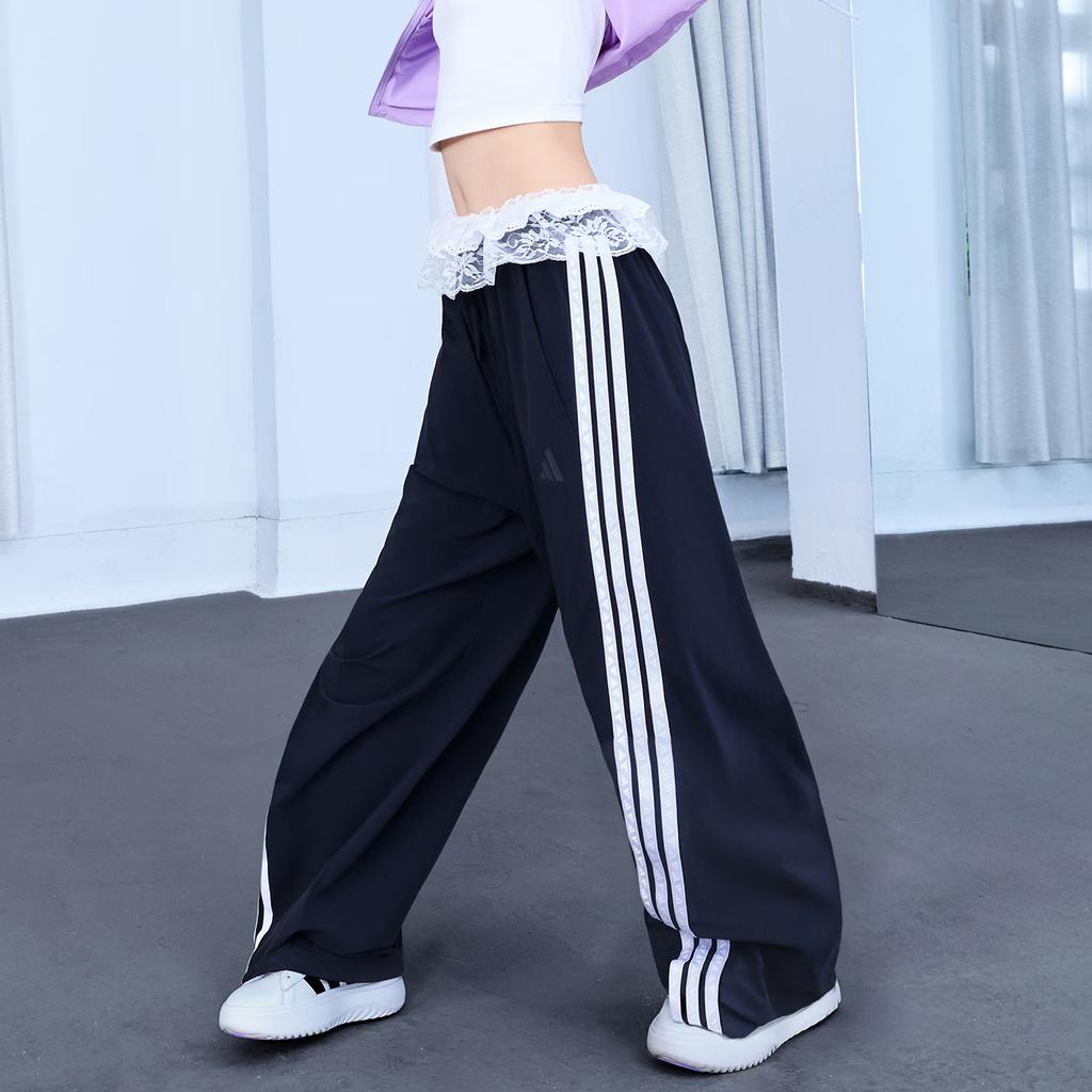 Adidas Story Woven Banana Pant Loose Cool Feeling Sports Drawstring Banana Casual Pants Women Pants KB5224
