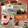 Vintage Christmas Festive Fleece Fade Resistant Thick Warm Blanket Perfect for Fall Winter Holiday Season Home Decor