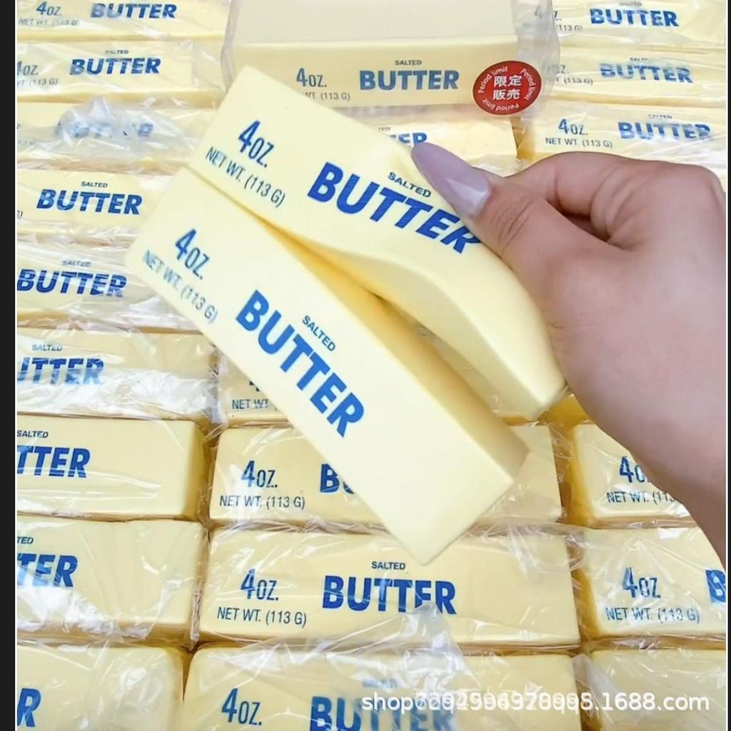Squishy Simulated Butter Block Squeeze Toy Soft Stress Relief Slow Rising Sensory Fidget Toy For Anxiety Adhd Autism Adult Gift