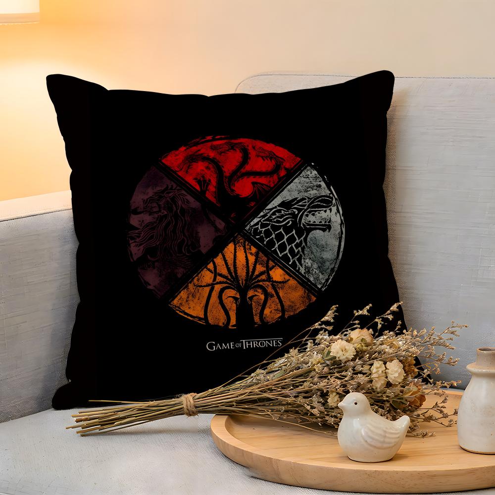 Cushion Cover  Linen  SkinFriendly Soft Decorative Case For Sofa Home Decor Cool Movie GGame Of TThrones Pillow cover