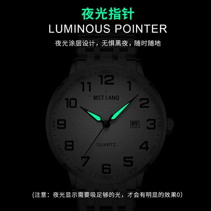 Elderly Watch Men And Women Large Number Waterproof Electronic Watch In The Elderly Men And Women Parents Special Quartz Watch