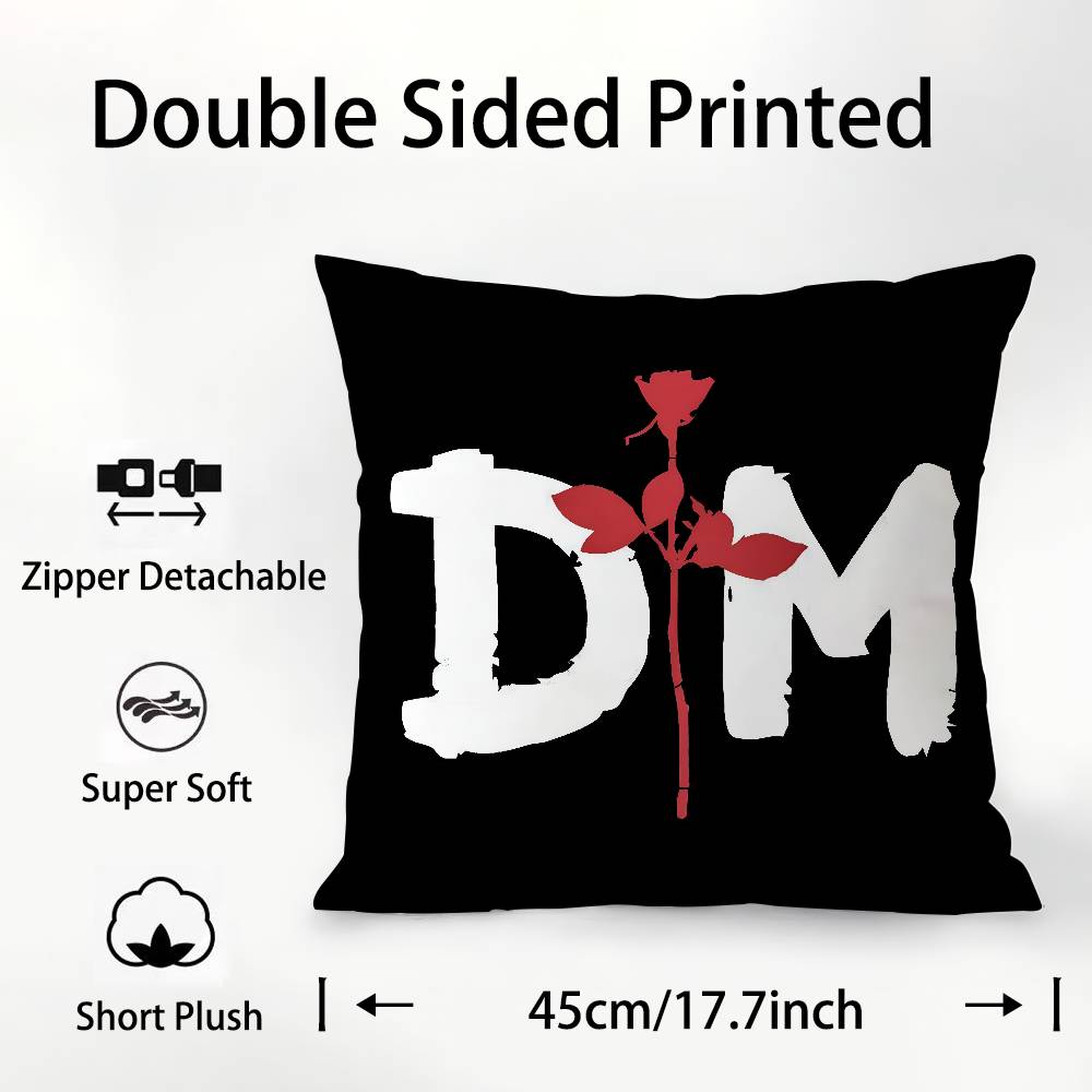 D-Depeche-Mode Pillow Case Plush Fabric Soft  Pillowcase Double Sided Print Cushion Cover Household Gifts