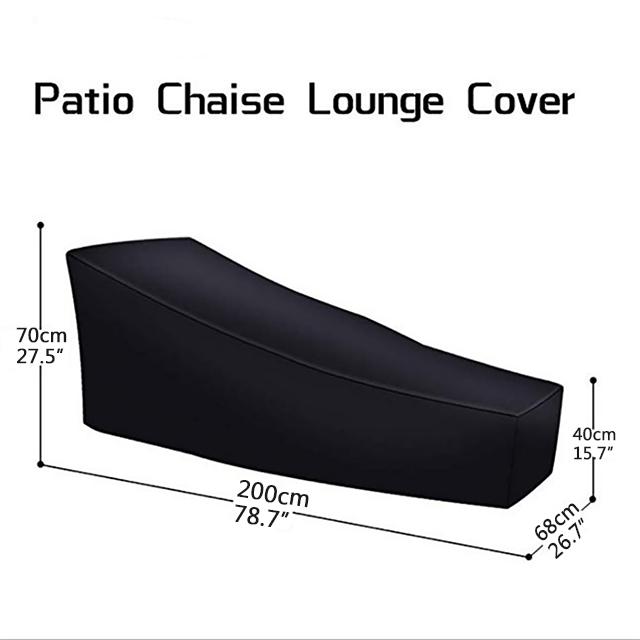 1pc Patio Lounge Chair Cover, Waterproof Lounge Chair Cover, UV Protection and Dustproof Lawn Furniture Cover