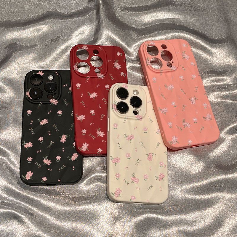 Full Screen Pink Floral iPhone17promax Mobile Phone Case, Suitable for Apple 16promax Fold 15 Matte.
