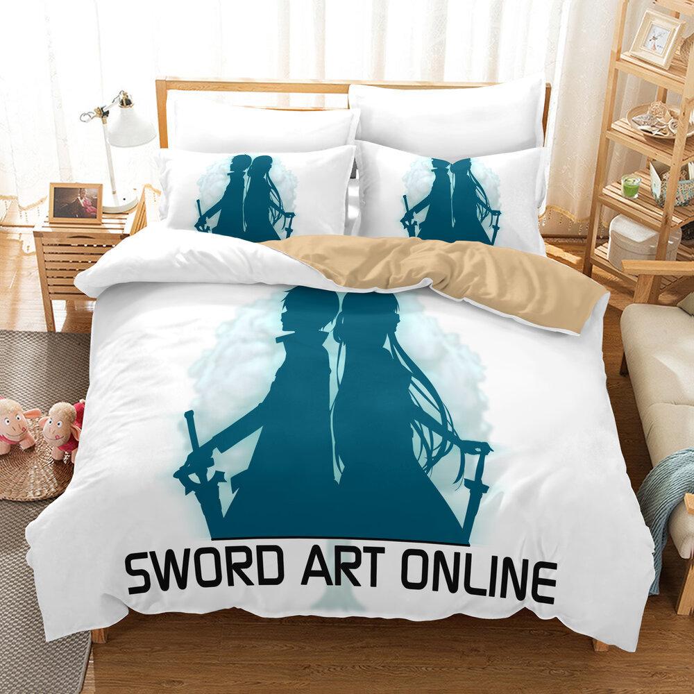 Japanese Cartoon Three-Piece Quilt Set Printing 3D Digital Printing Quilt Set