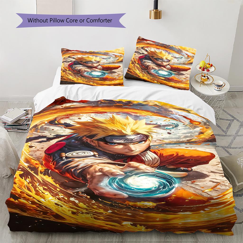 Cartoon Pattern Bedding Quilt Set Quilt Cover Pillowcase Home Decoration Birthday Gift (1 * duvet cover + 2 * pillowcase, without core)