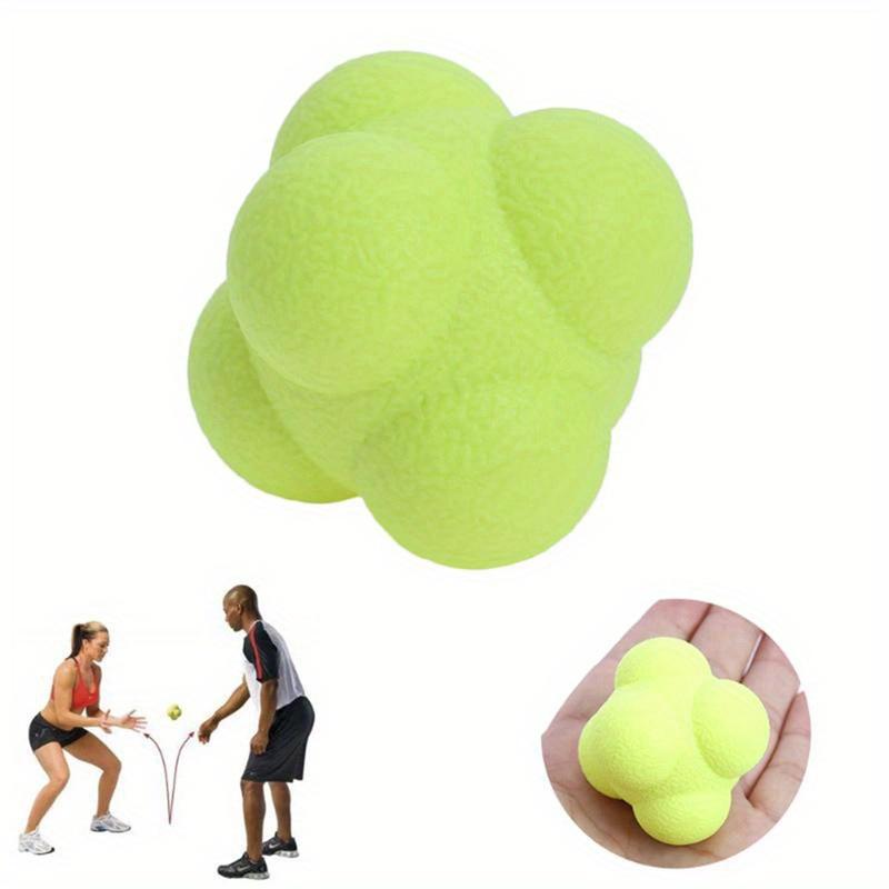 1pc Hexagonal Reaction Ball Silicone Agility Coordination Reflex Exercise Sports Fitness Training Ball