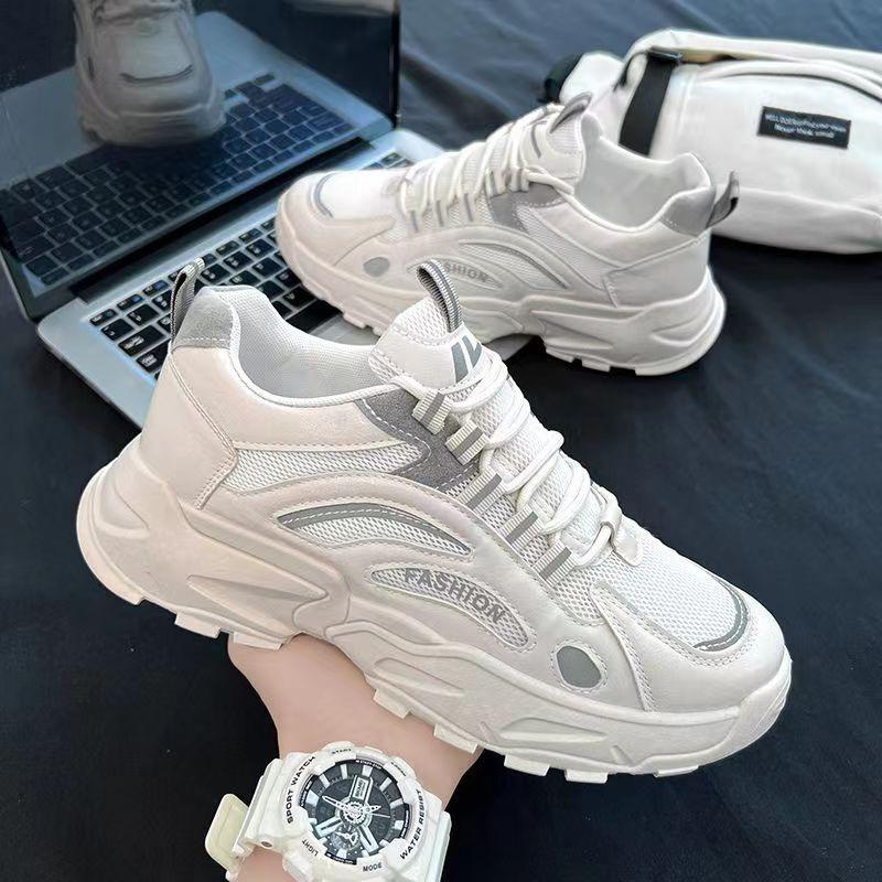 Spring and summer new leisure sports trend running height increase men's shoes versatile little white shoes