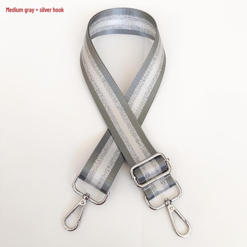 Adjustable 3.8cm Striped Nylon Crossbody Shoulder Strap for Women's Bag Replacement