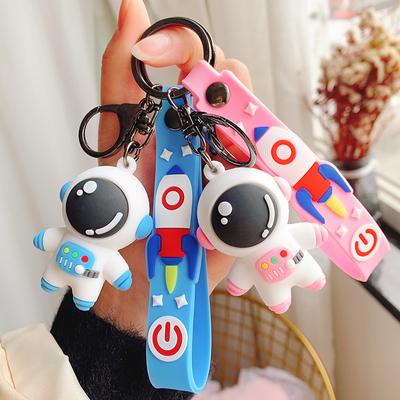 Creative Three-Dimensional Astronaut Keychain Cartoon Couple Astronaut Pendant Cute Car Backpack Small Gift Pendant