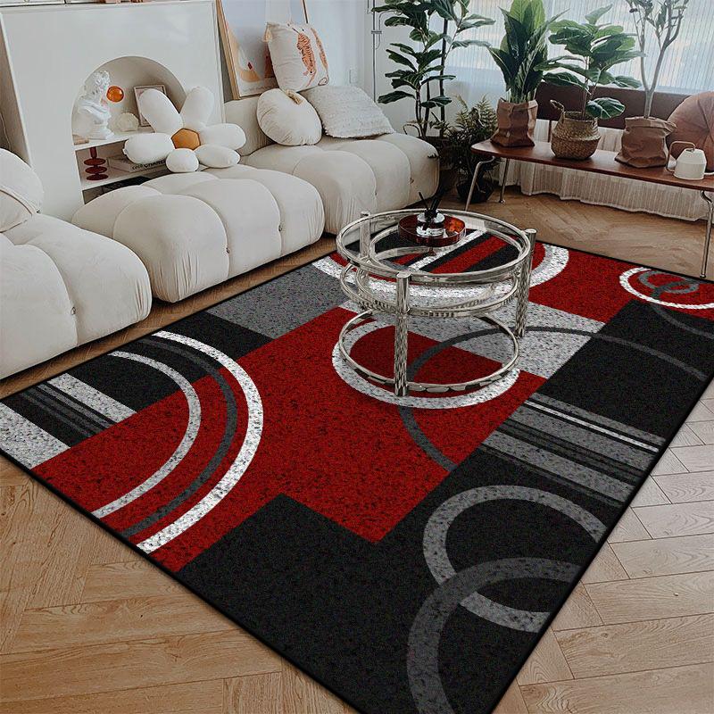 Teppich im nordischen Stil mit Linienmuster Wohnzimmer Große Größe Rutschfest Leicht zu reinigen Eingangstürmatte Weich Waschbar Esszimmerbereich Teppich